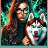 Winter the husky malamute