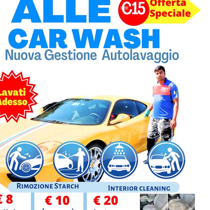 alle car wash. autolavaggio