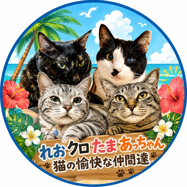 YUJI れお クロ たま あっちゃん猫の愉快な仲間達