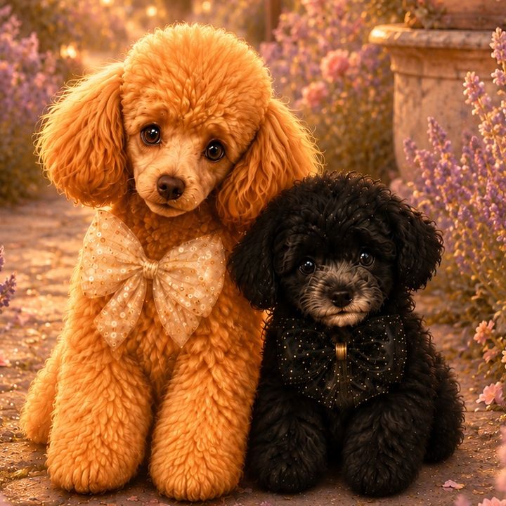 Margaux and Vera The Poodles