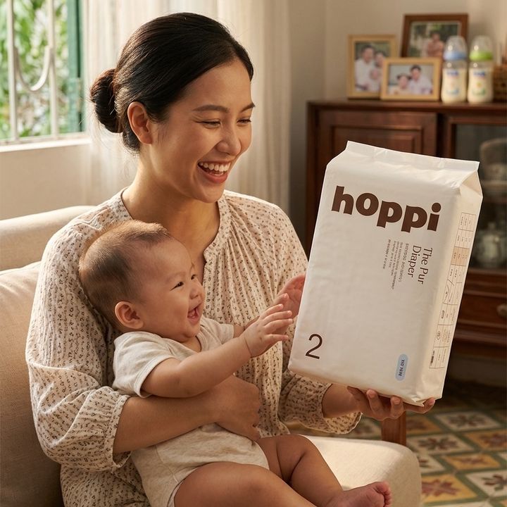 Bán đc 99 bịch bỉm thì đổi tên