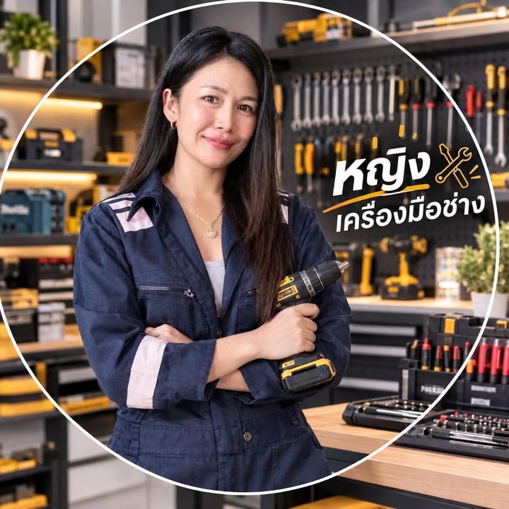 หญิงเครื่องมือช่าง