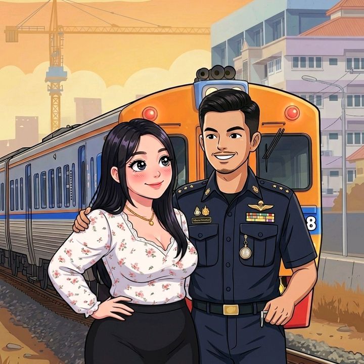 พลอยกับฟาร์พานั่งรถไฟ 🚂💞