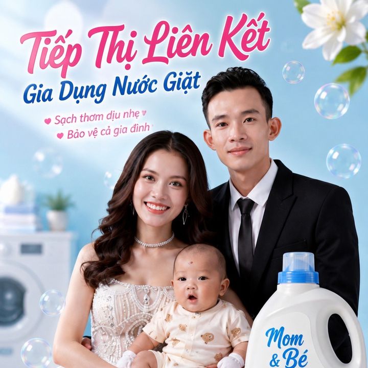 Mom vs Bé chuyên nước giặt