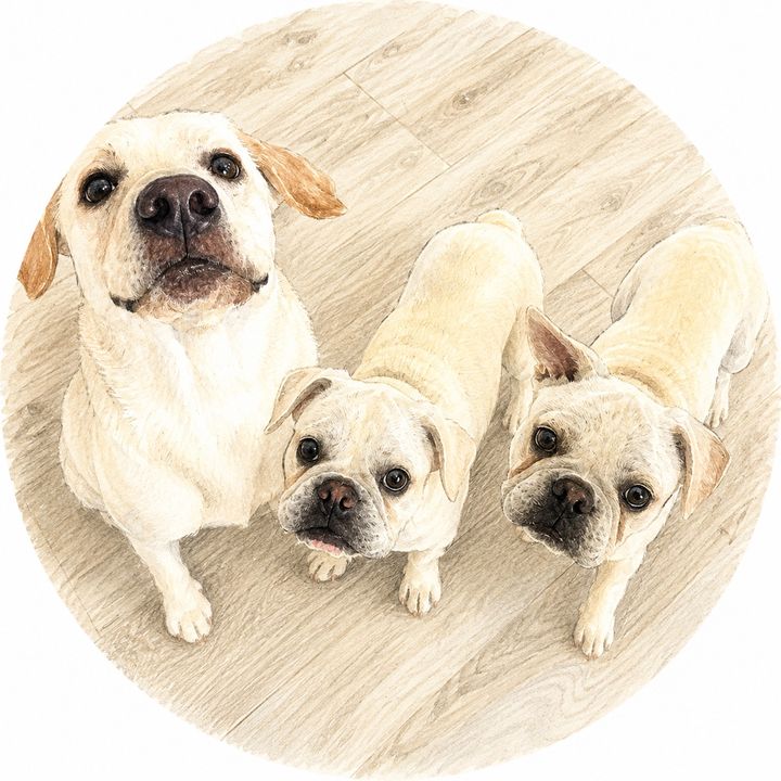 ラブとフレブル兄弟🐕🦺🐾
