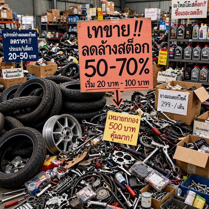เทขาย ล้างโกดังช่าง โคตรถูก