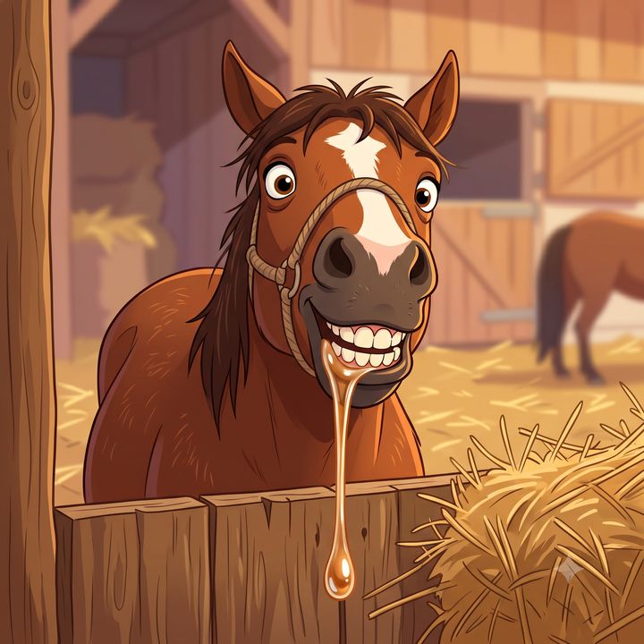 cavalo com fome