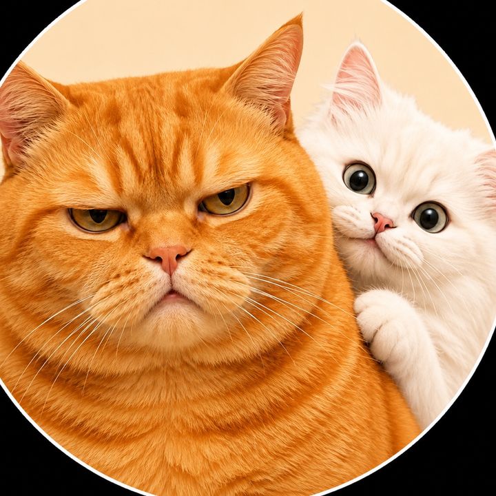 Grumpy vs Naughty Cats 😾🤍