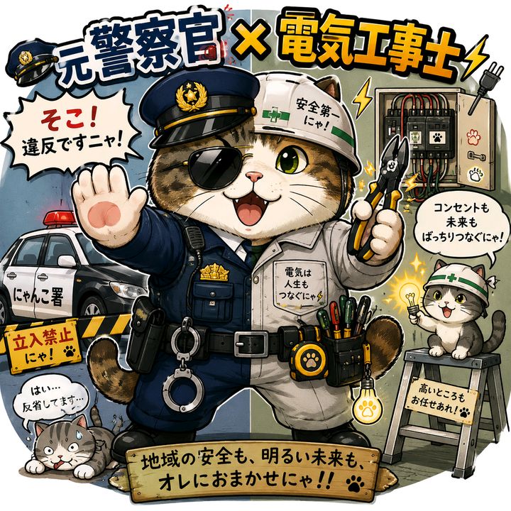 元警察官×電気工事士